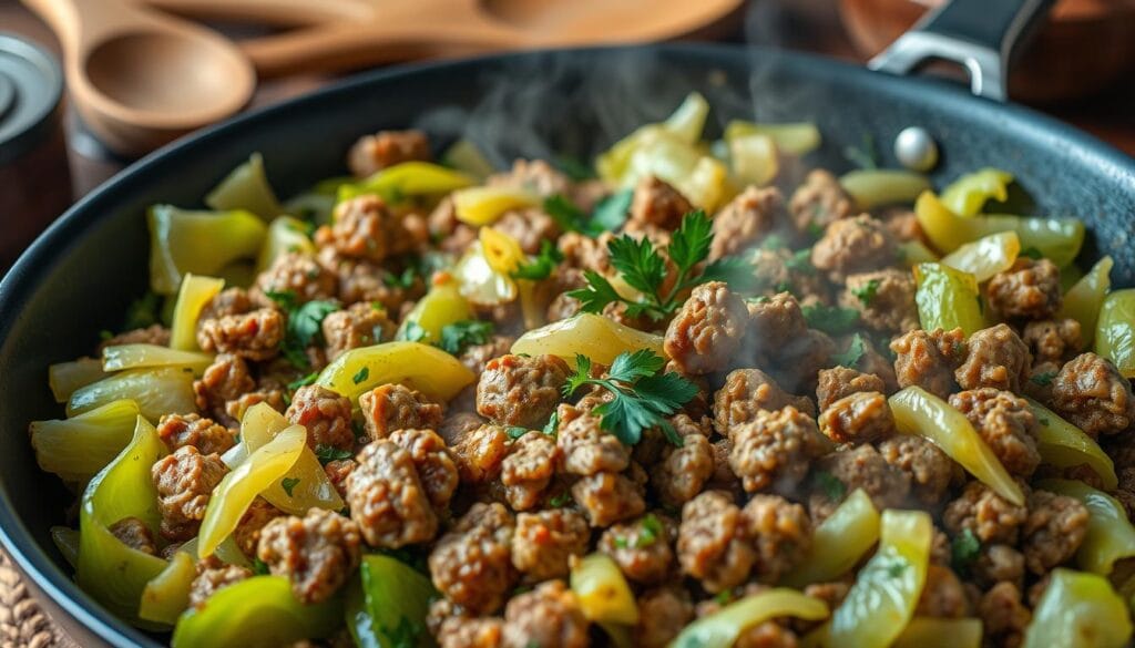 spitzkohl mit hackfleisch